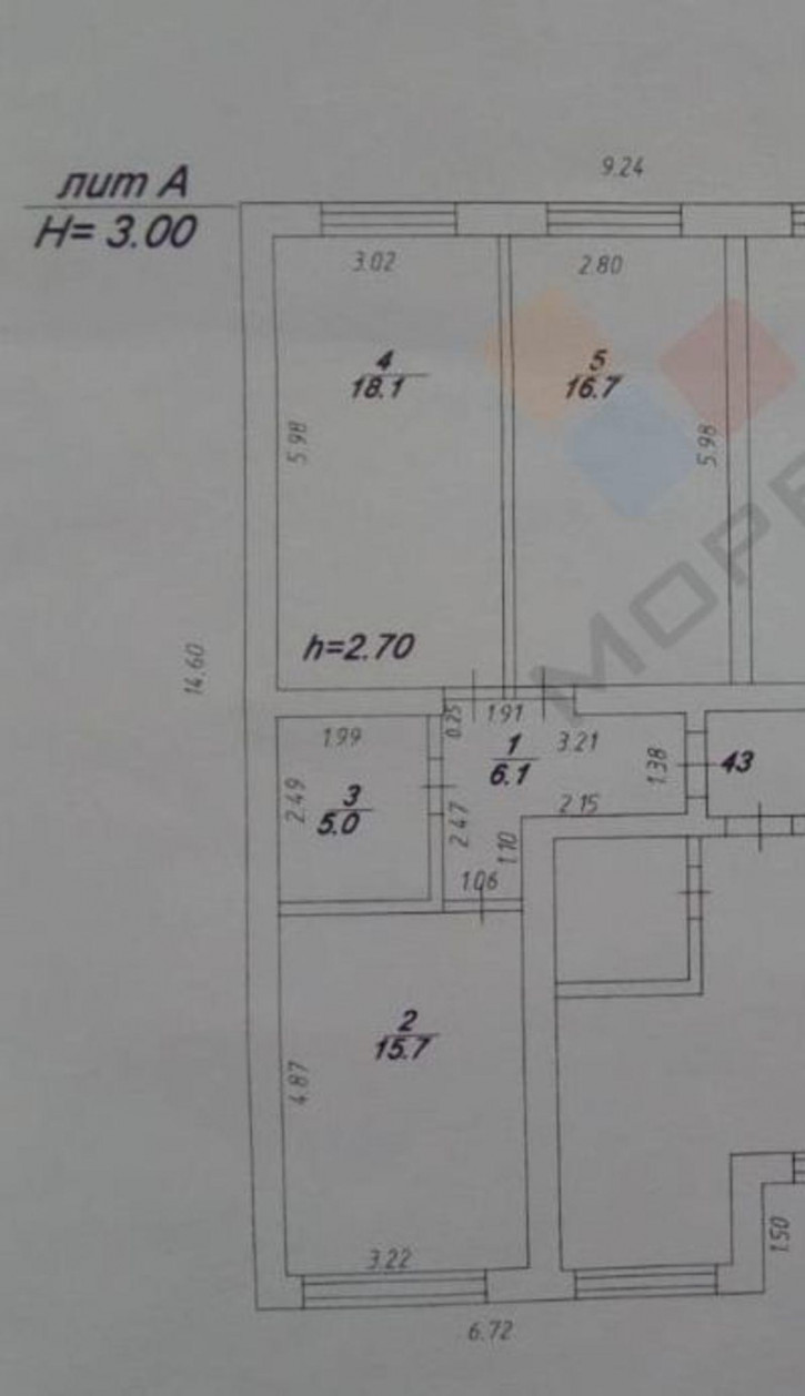 2-комн квартира Ленинский пер, 13