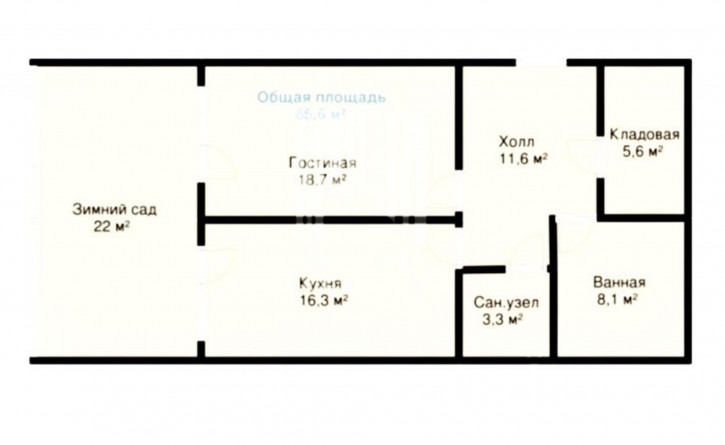 2-комн квартира Адмиральского ул, 1А