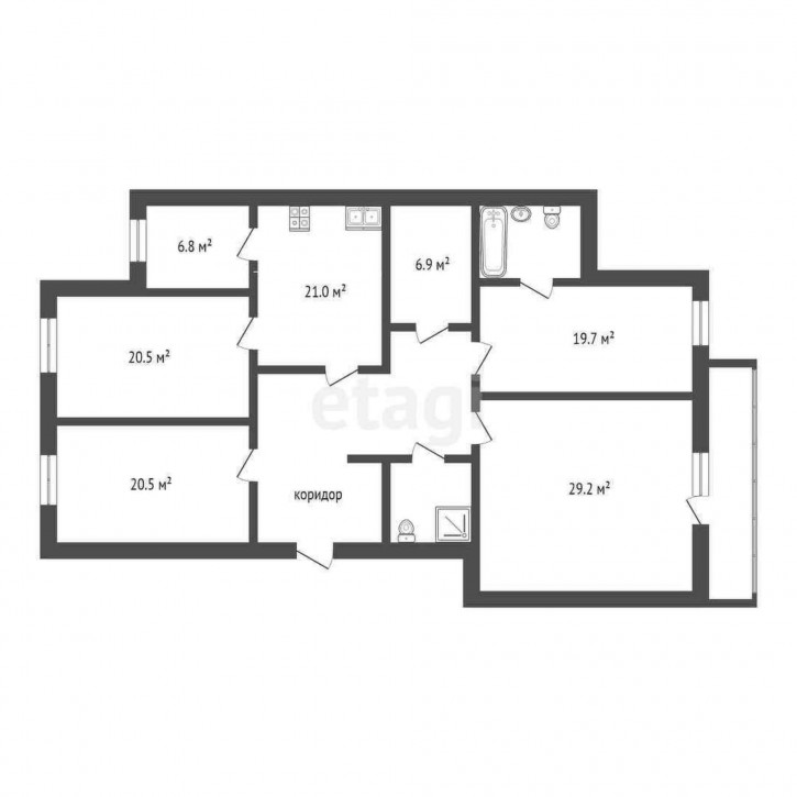 4-комн квартира Александра Матросова, 1/1
