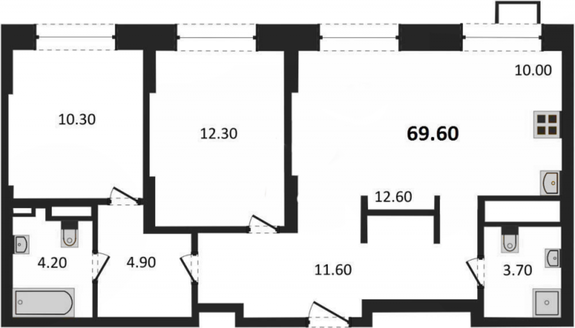 Купить квартиру за 6 264 000 рублей на улица Стасова, 2
