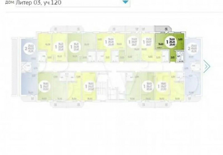 1-комн квартира в новом доме ул. Висаитова, 10 к.9
