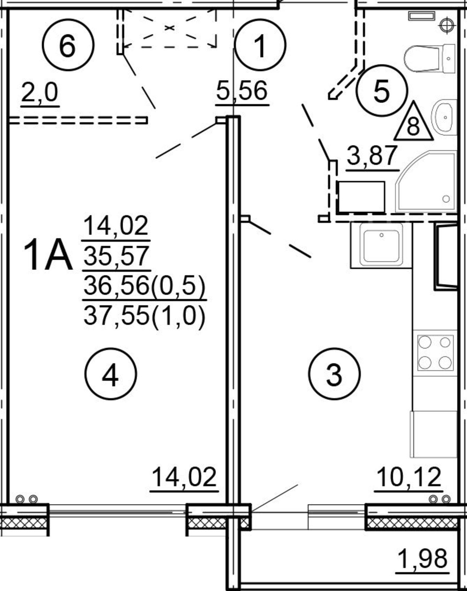 Купить квартиру за 4 110 830 рублей на Новочеркасская ул, 48