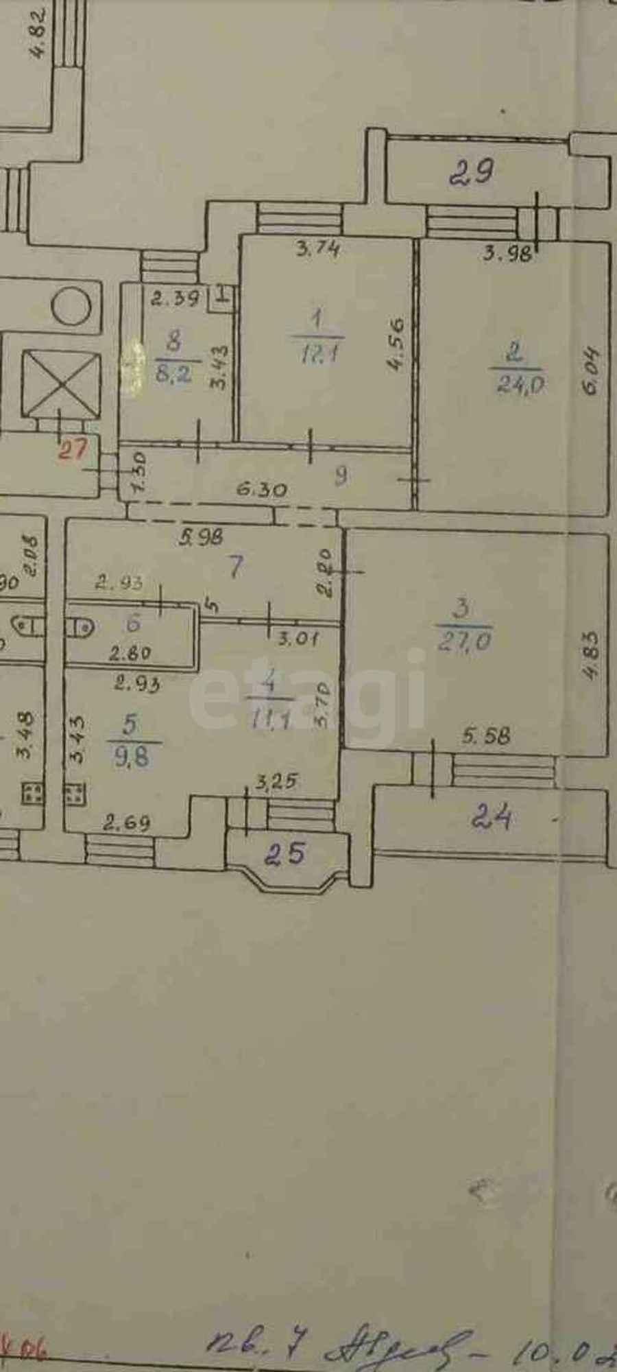 Купить квартиру за 9 500 000 рублей на Московский тракт, 98