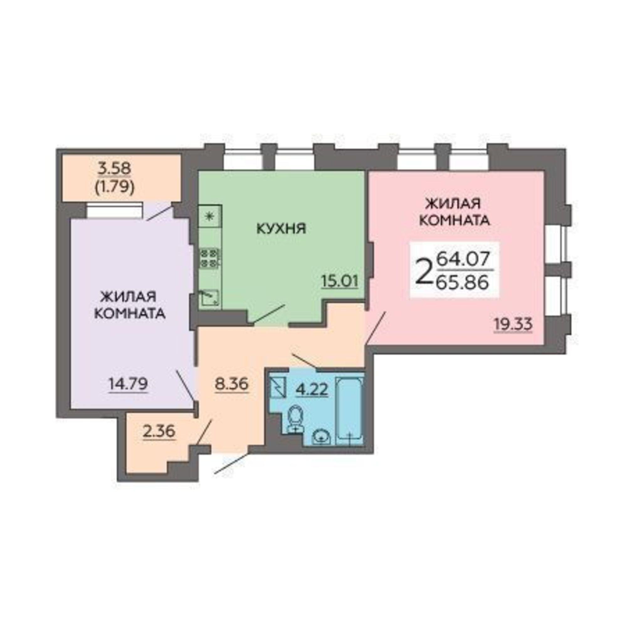 Купить квартиру за 7 969 000 рублей на улица Гаршина, д. 25