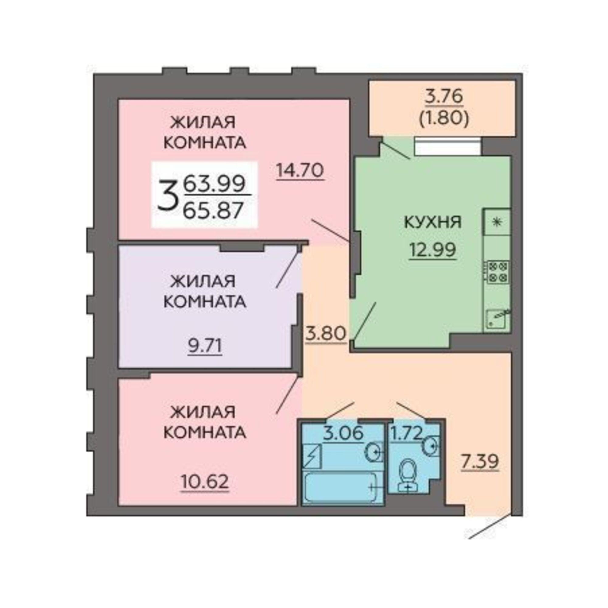 Купить квартиру за 7 772 000 рублей на улица Гаршина, д. 25