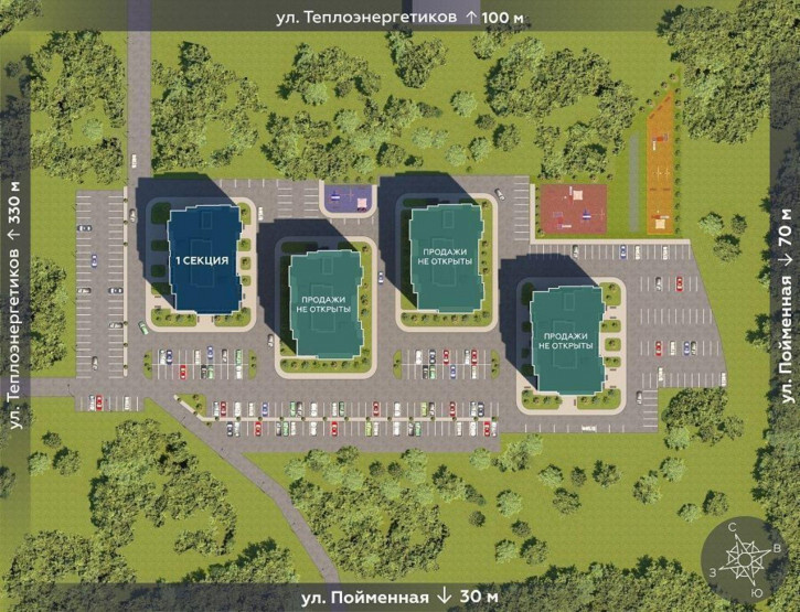 2-комн квартира в новом доме улица Теплоэнергетиков, 15 Б