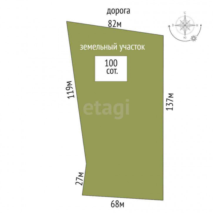 Земельный участок село Щербак