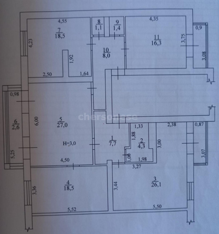 3-комн квартира проспект Античный, д.8