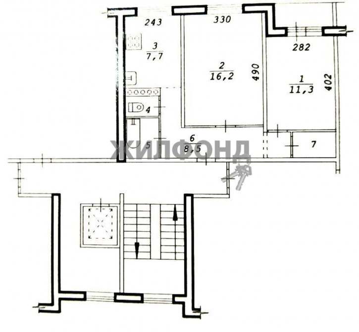 2-комн квартира Комсомольская улица, д.21