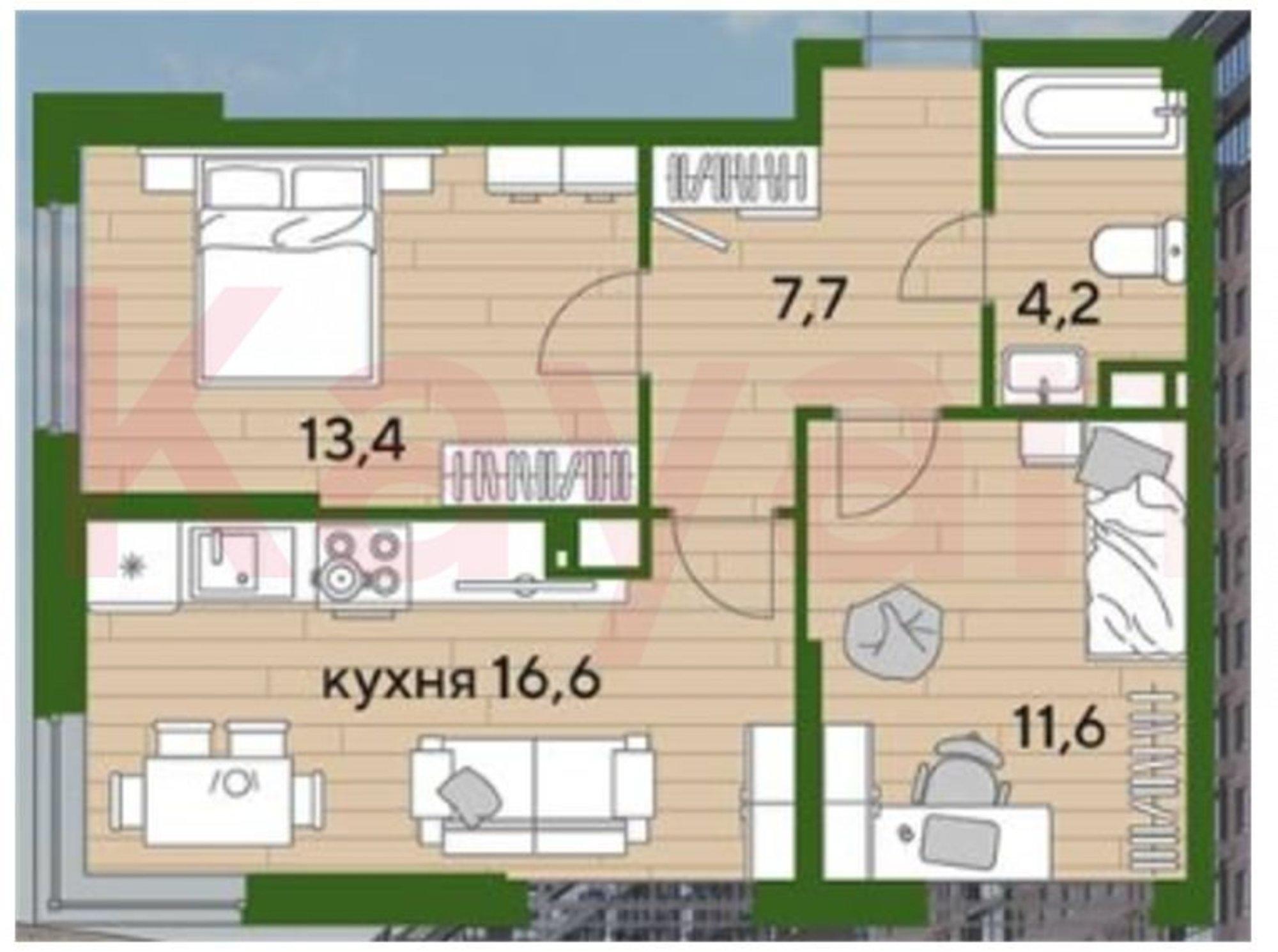 Купить квартиру за 6 929 000 рублей на им. Марины Цветаевой ул.