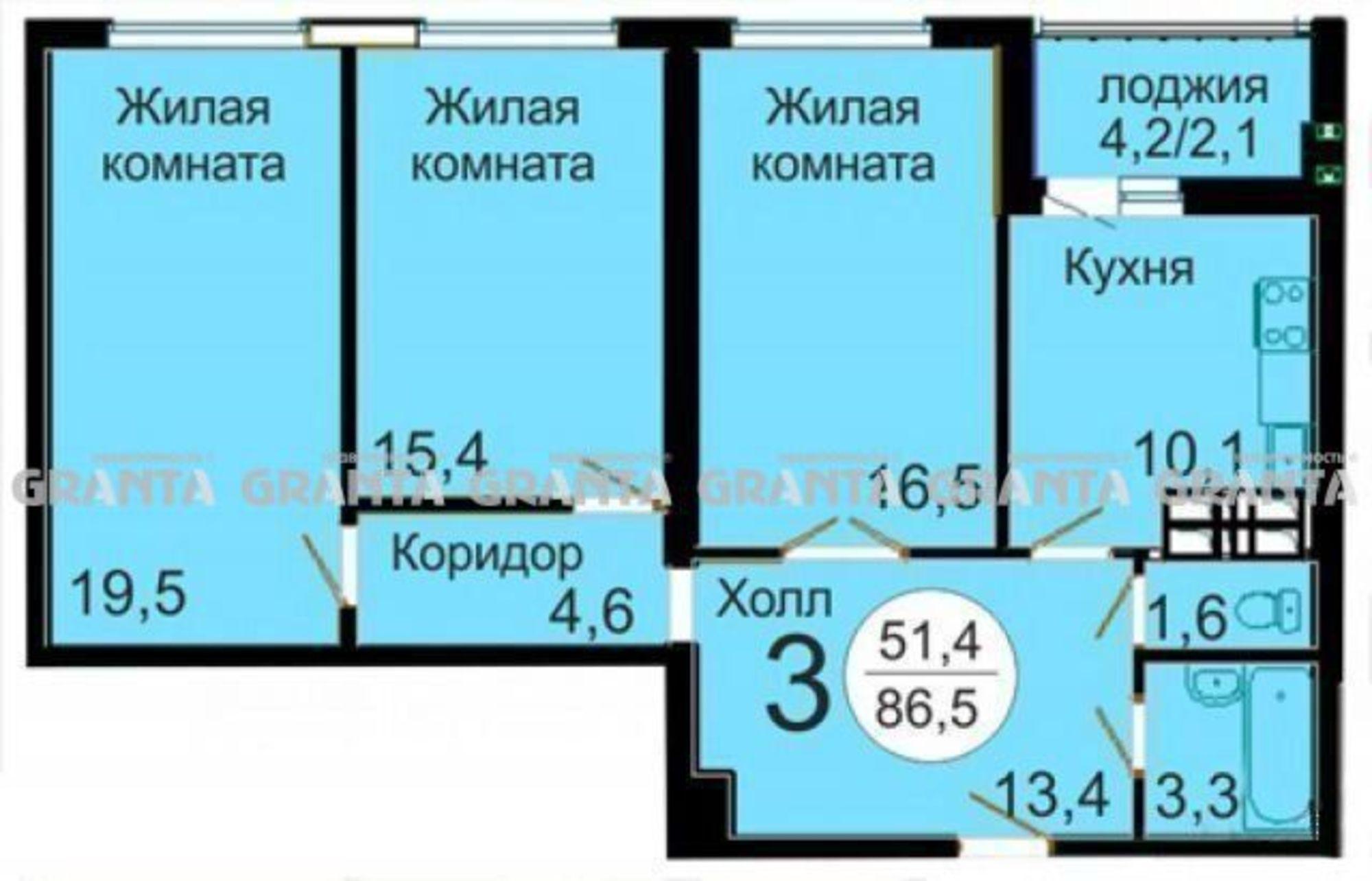 Купить квартиру за 14 500 000 рублей на ул Батурина, 38