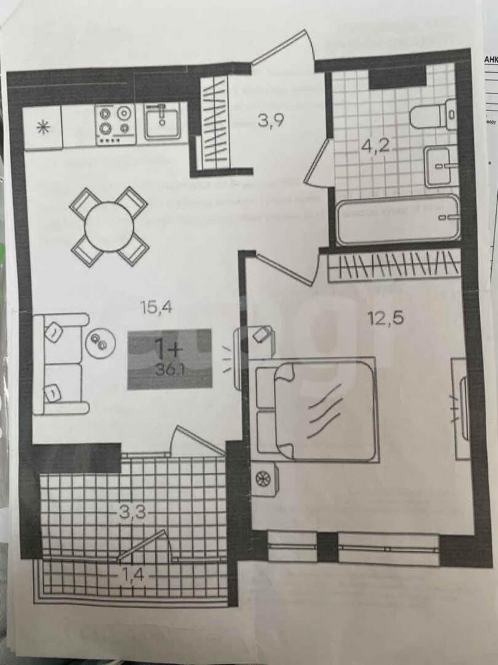 1-комн квартира в новом доме Василия Малкова, 9