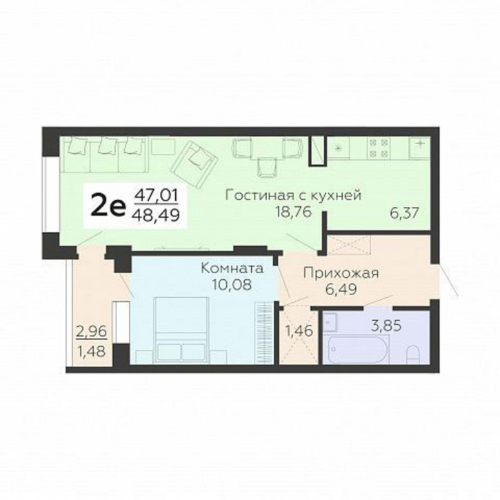 2-комн квартира в новом доме улица Теплоэнергетиков, 15/3