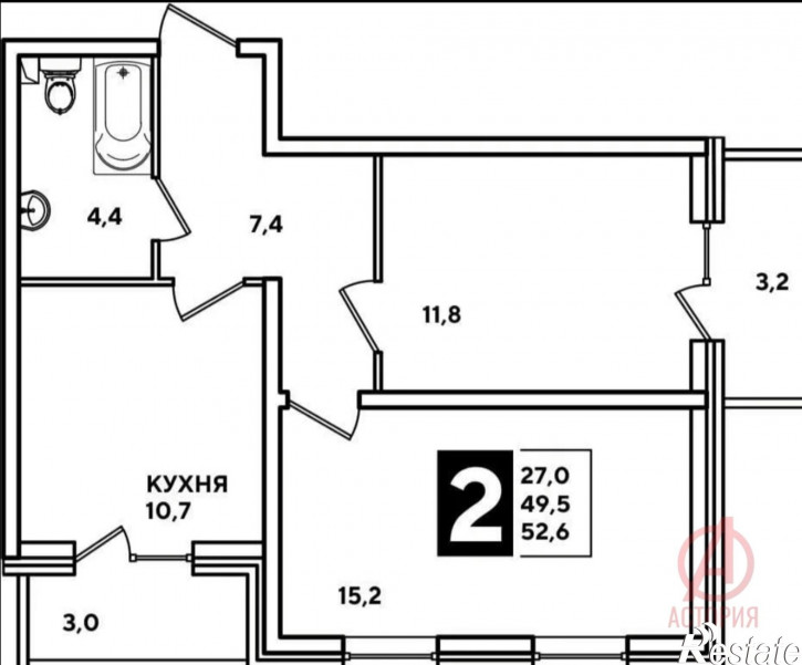 2-комн квартира Котанова улица, 2к1