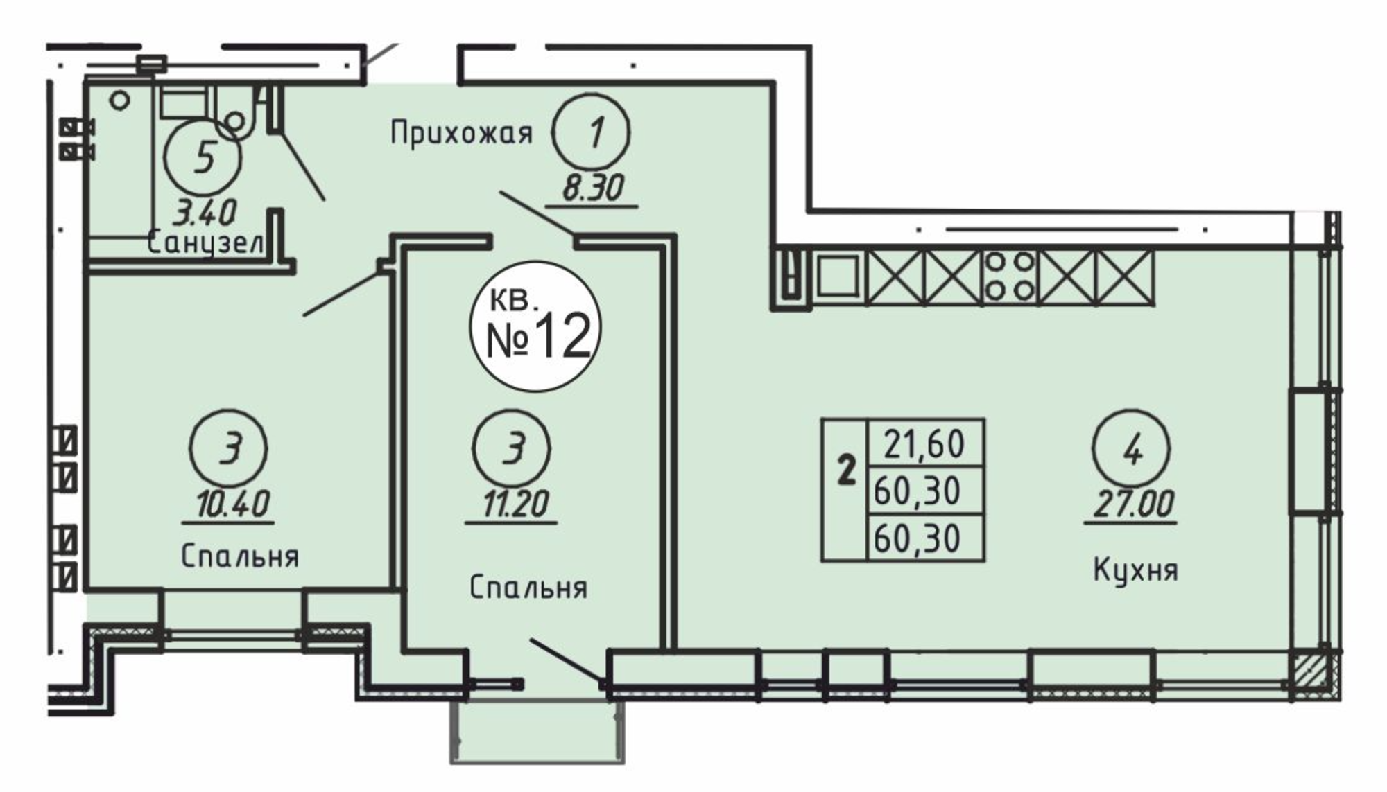 Купить квартиру за 5 849 100 рублей на улица Цвиллинга, 14
