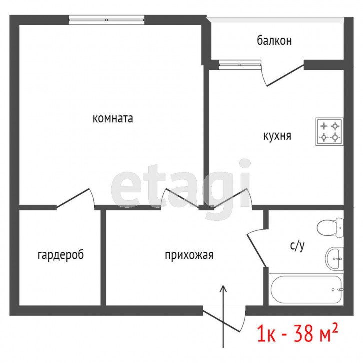 1-комн квартира Таватуйская, 25 к 4