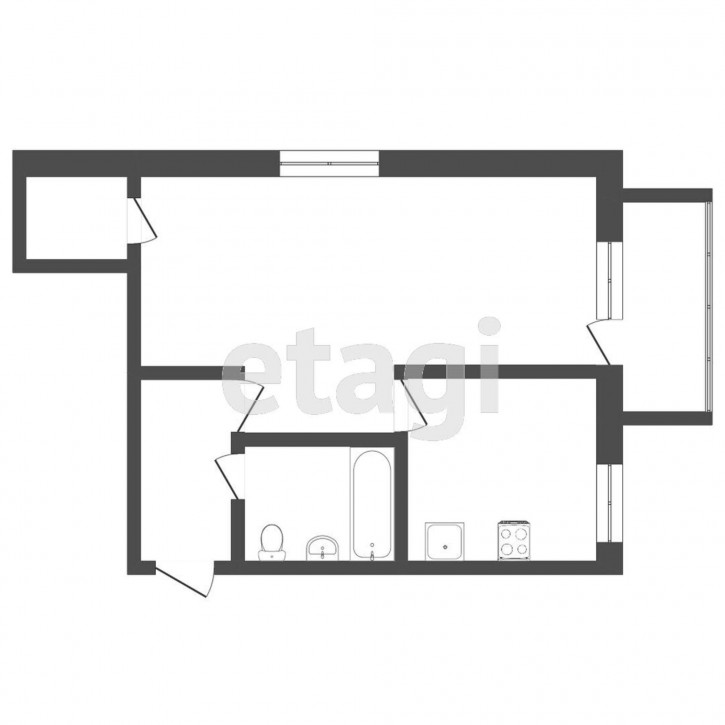 1-комн квартира Рижская, 55