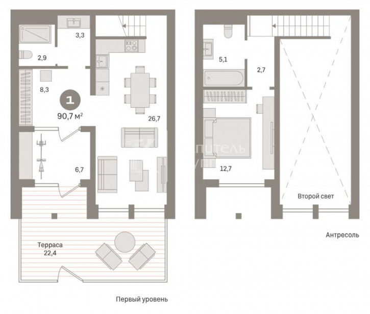 2-комн квартира улица Газовиков, 44