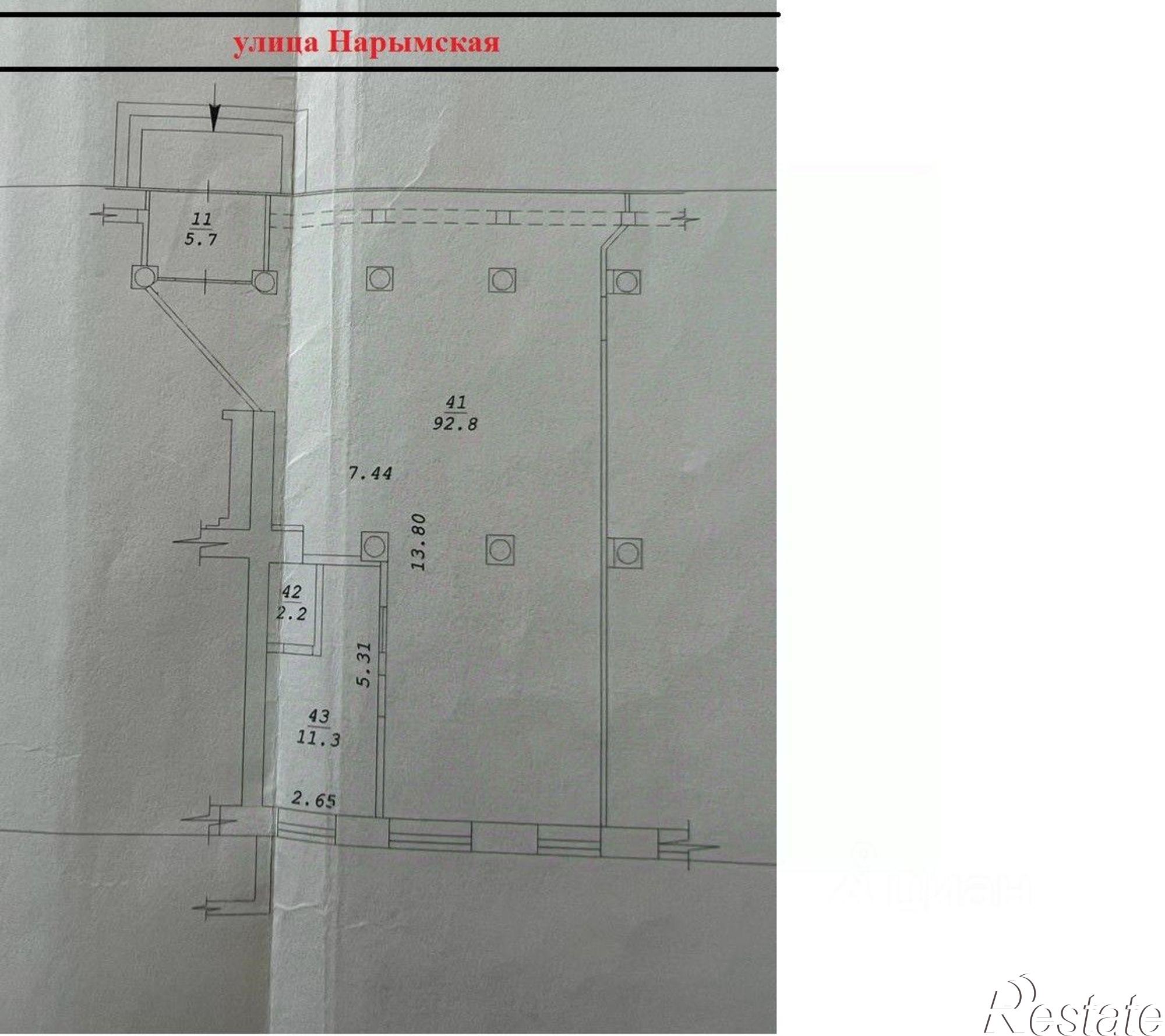 Купить торговое помещение за 31 000 000 рублей на Нарымская улица, 8