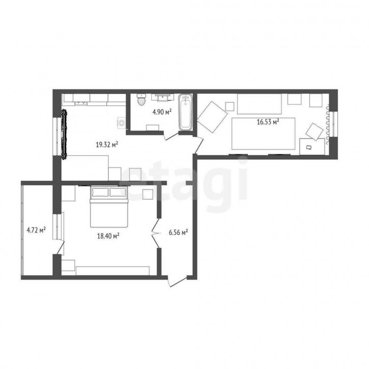 2-комн квартира Маршака, 5