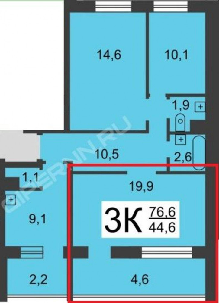 3-комн квартира Керченская ул, 26