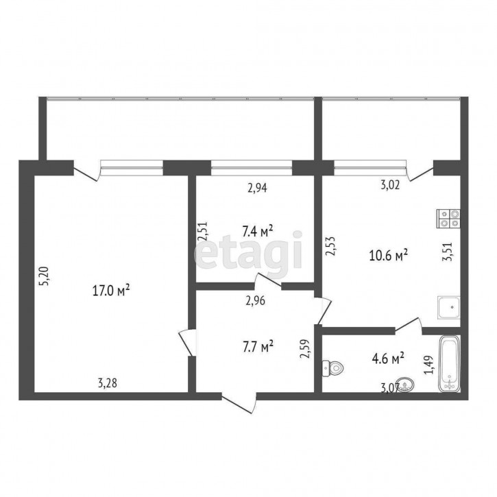 2-комн квартира Бабарынка, 16а