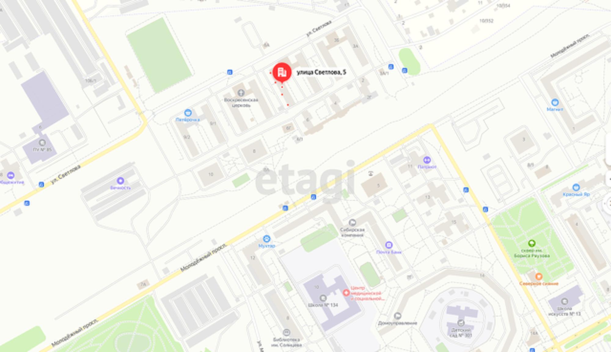 Купить квартиру за 550 000 рублей на улица Светлова