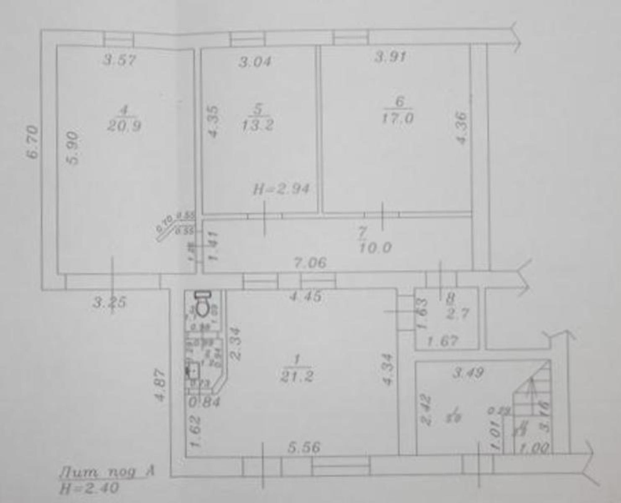 Купить квартиру за 5 700 000 рублей на Район СШ № 4, 25