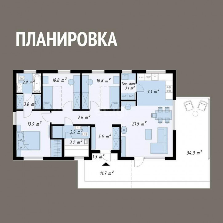 Коттедж/дом КП Яснолетово,Ясная 24