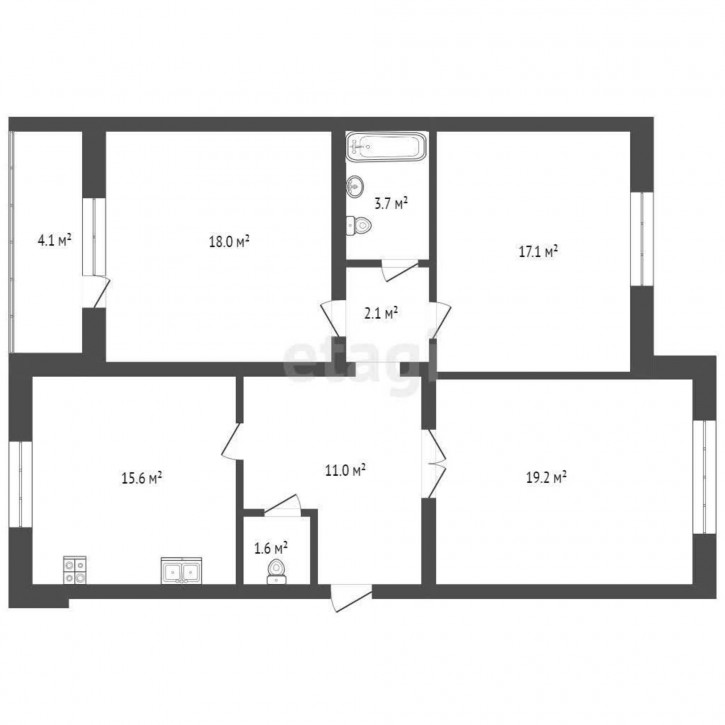 3-комн квартира Николая Зелинского, 21