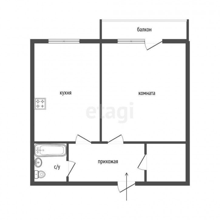 1-комн квартира Рощинская, 21 к 2