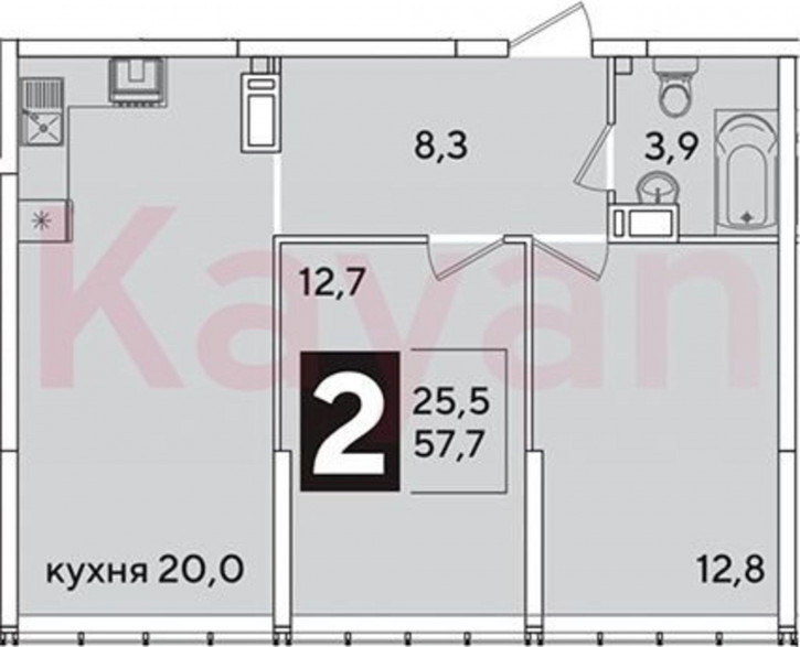 3-комн квартира в новом доме ул Западный Обход