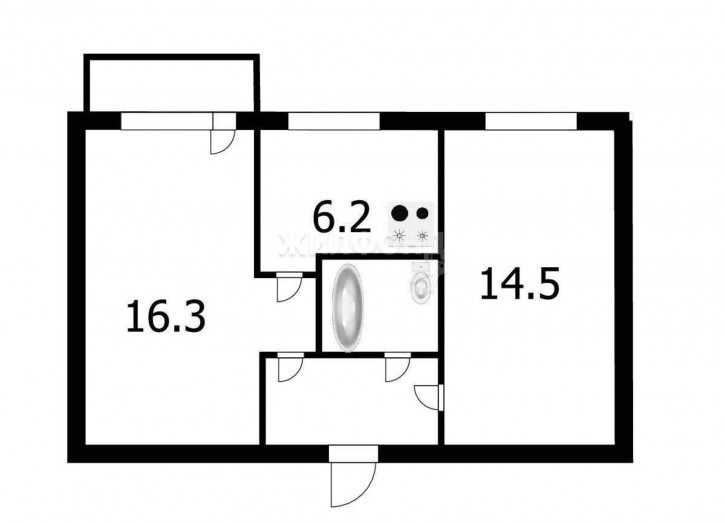2-комн квартира Объединения улица, д.19