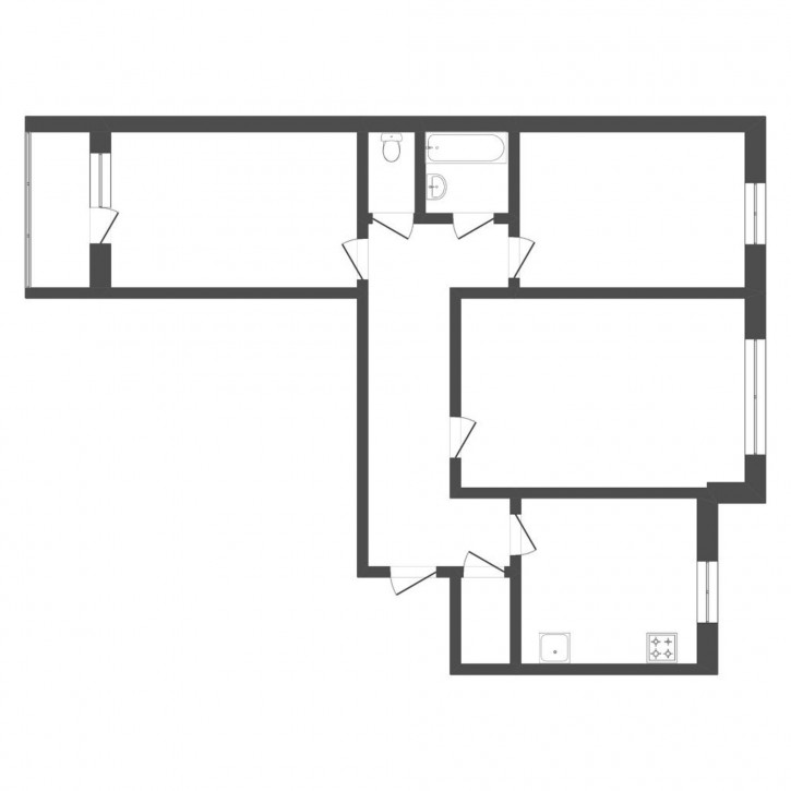 3-комн квартира Маршала Захарова, 11
