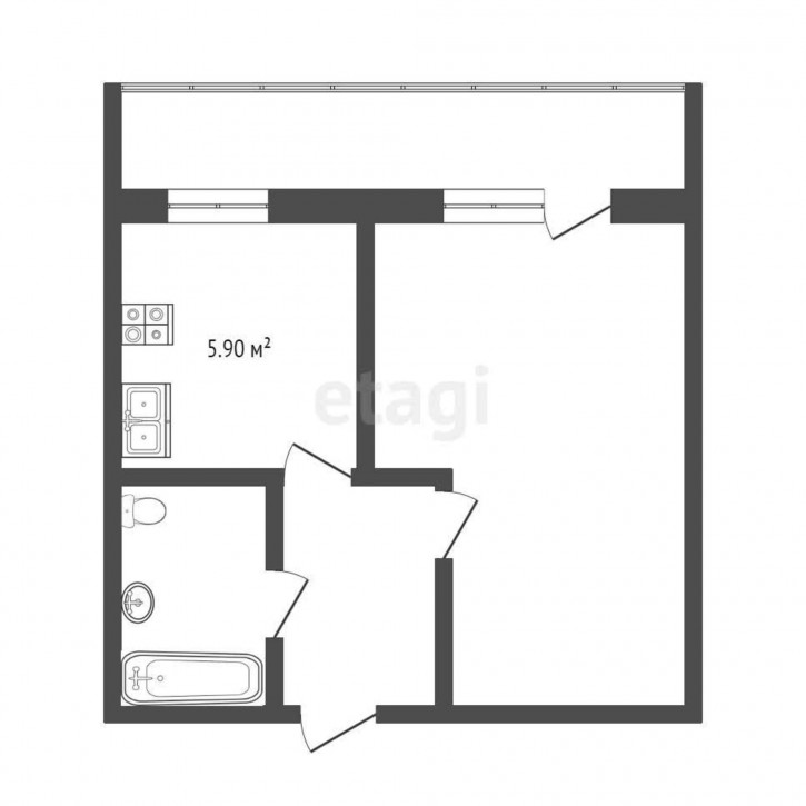 1-комн квартира Андрея Туполева, 10а