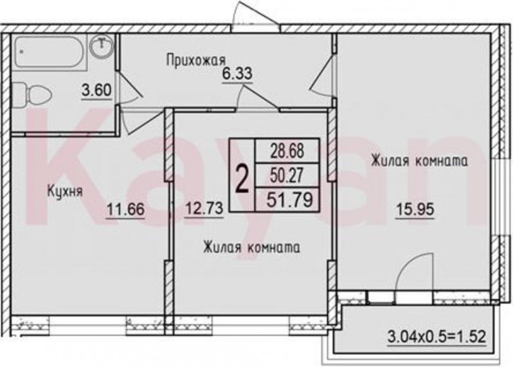 2-комн квартира в новом доме ул Богатырская