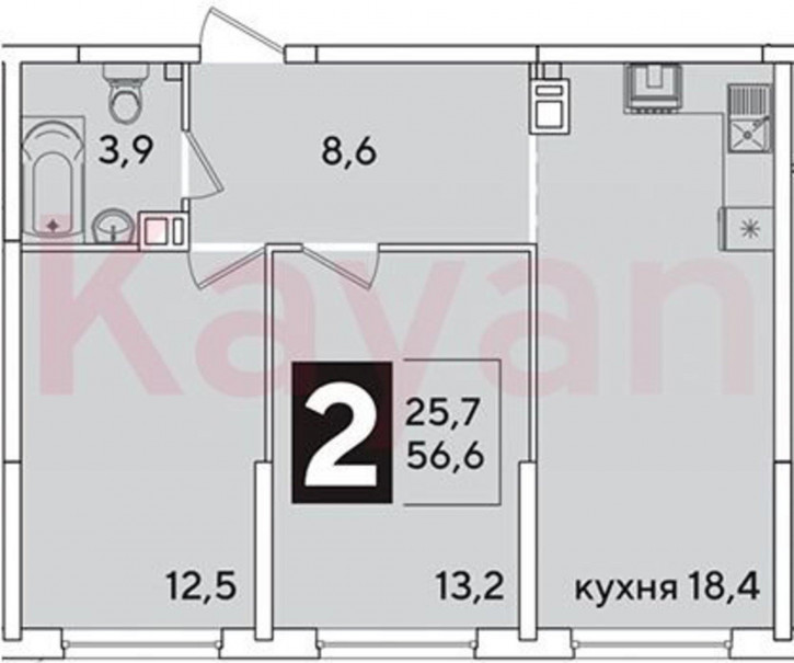 3-комн квартира в новом доме ул Западный Обход