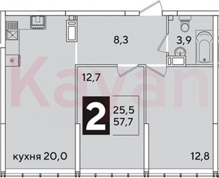 3-комн квартира в новом доме ул Западный Обход