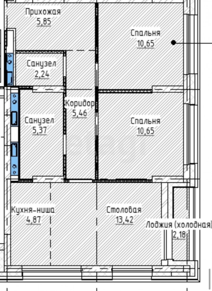 2-комн квартира в новом доме Республики, 203/1