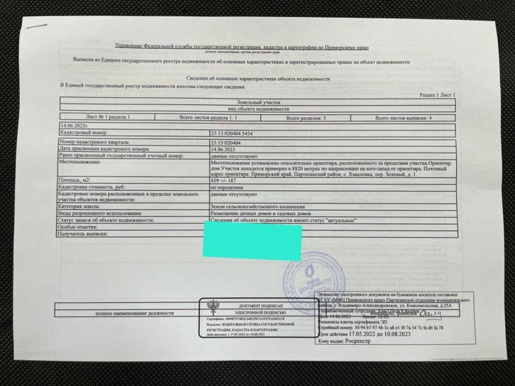 Земельный участок СНТ Мыс Неприступный