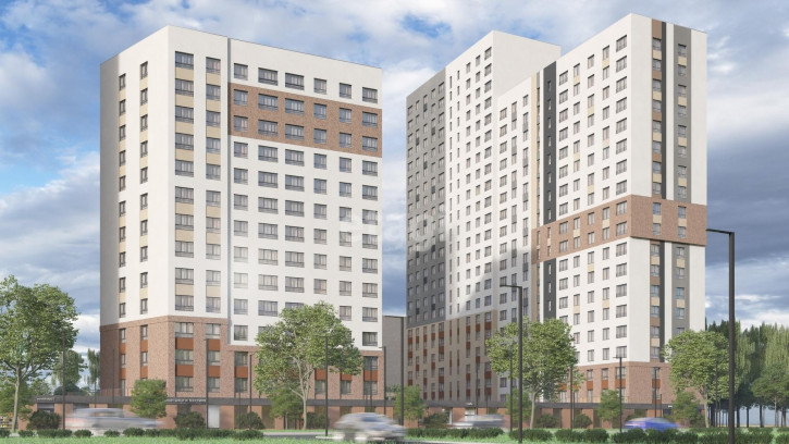 3-комн квартира в новом доме Лесопарковая, 1/2