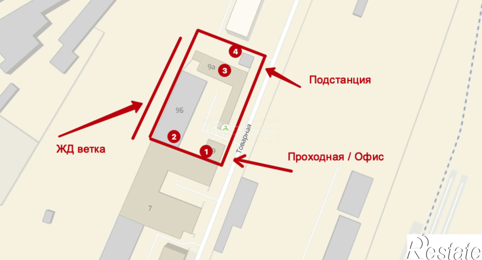 Купить помещение свободного назначения за 16 800 000 рублей на Товарная улица
