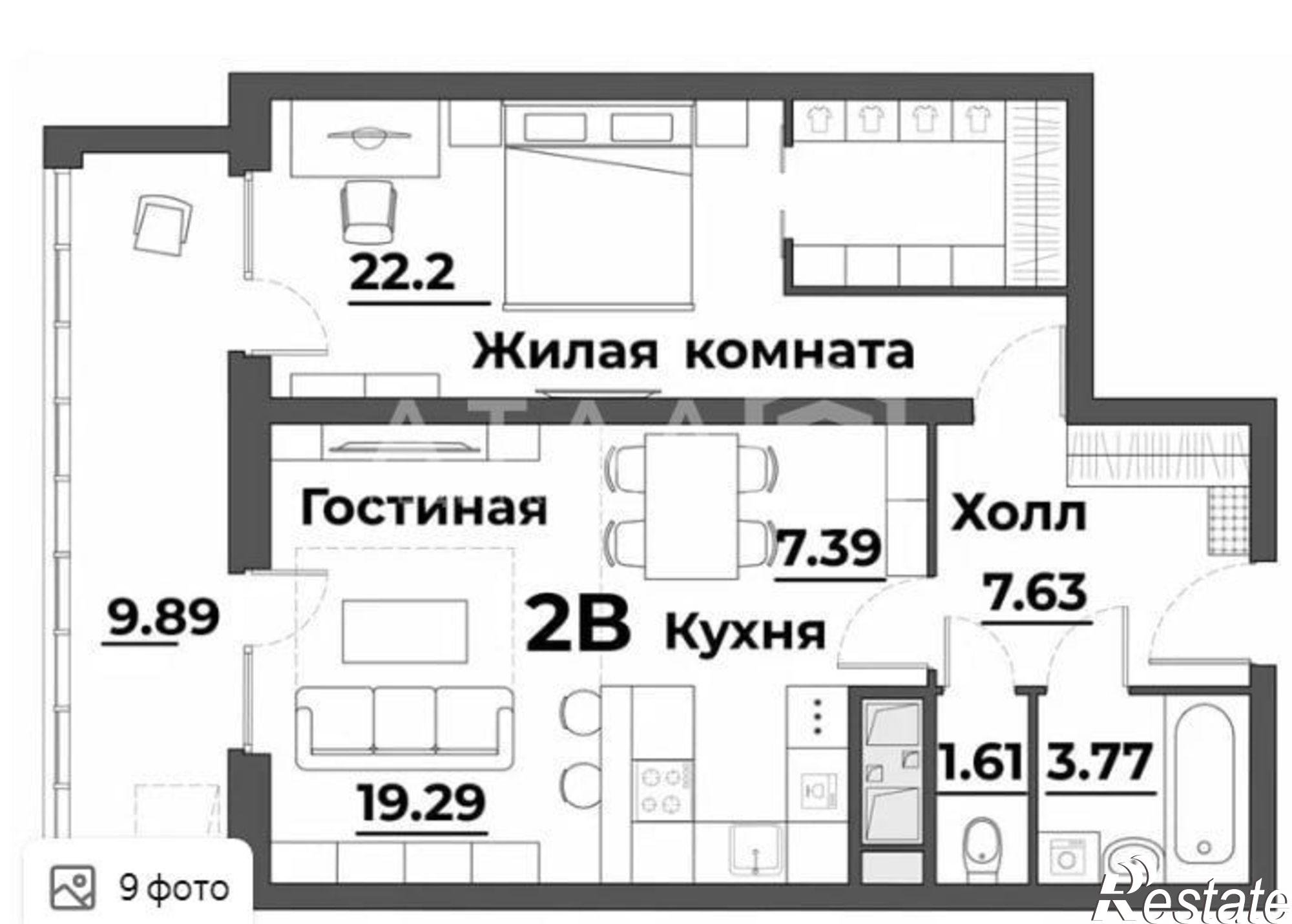 Купить квартиру за 6 700 000 рублей на улица Лозицкой, 1А
