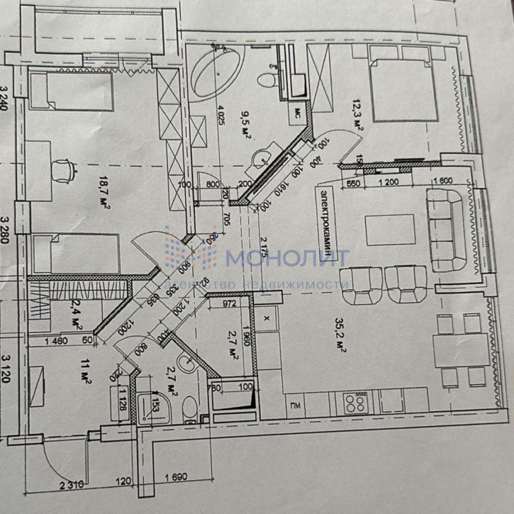 3-комн квартира Тимирязева ул, 43