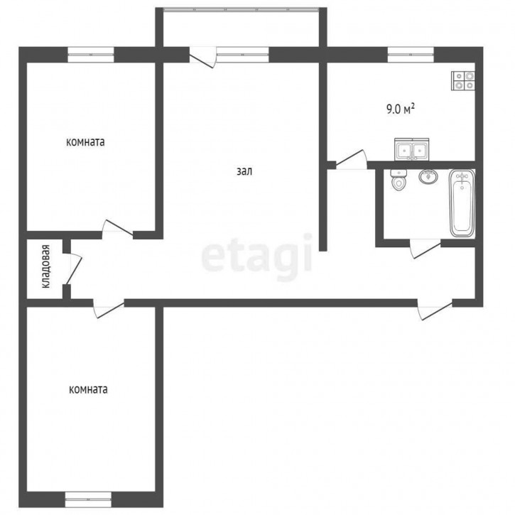 3-комн квартира Мира, 31