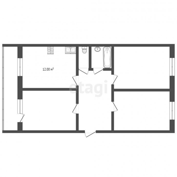 4-комн квартира Заречный проезд, 6