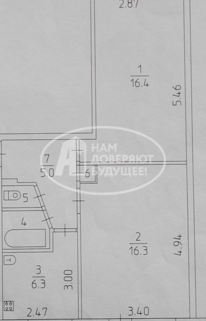 2-комн квартира проспект Ленина, 22