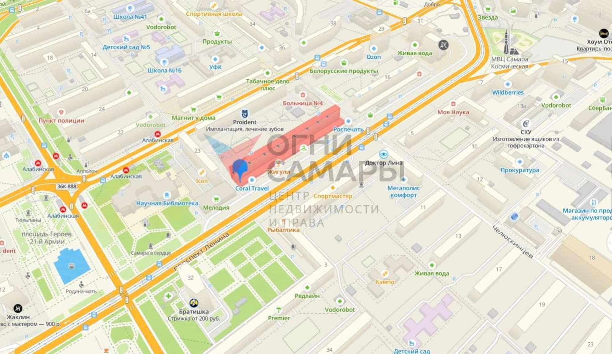 Купить торговое помещение за 80 000 000 рублей на Ленина проспект, 14