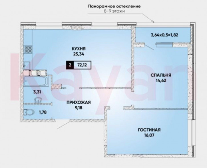 2-комн квартира Дзержинского ул.