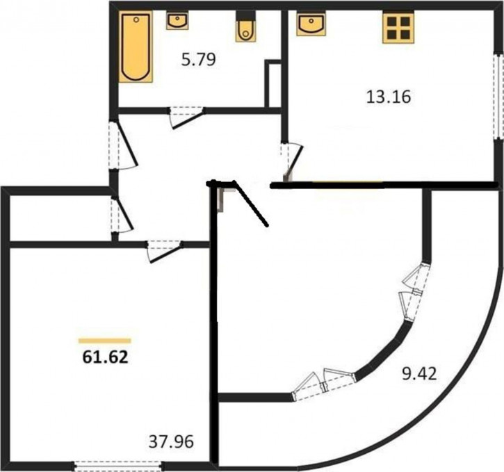 2-комн квартира в новом доме Горького ул, 87